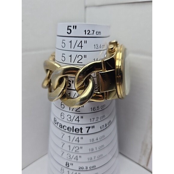 Michael Kors Runway MK3131 Gold Tone Watch Chain 38mm New Battery Womens Sz Smal - Picture 7 of 9